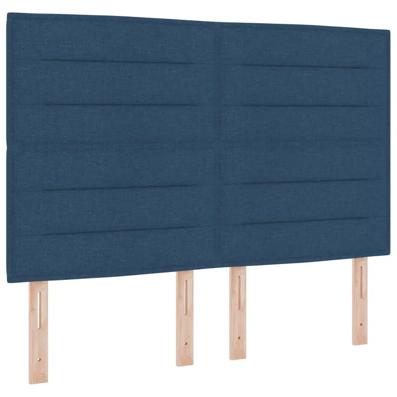 Otmana lova su matracsu ir LED Mėlyna 140 x 200 cm Audinys