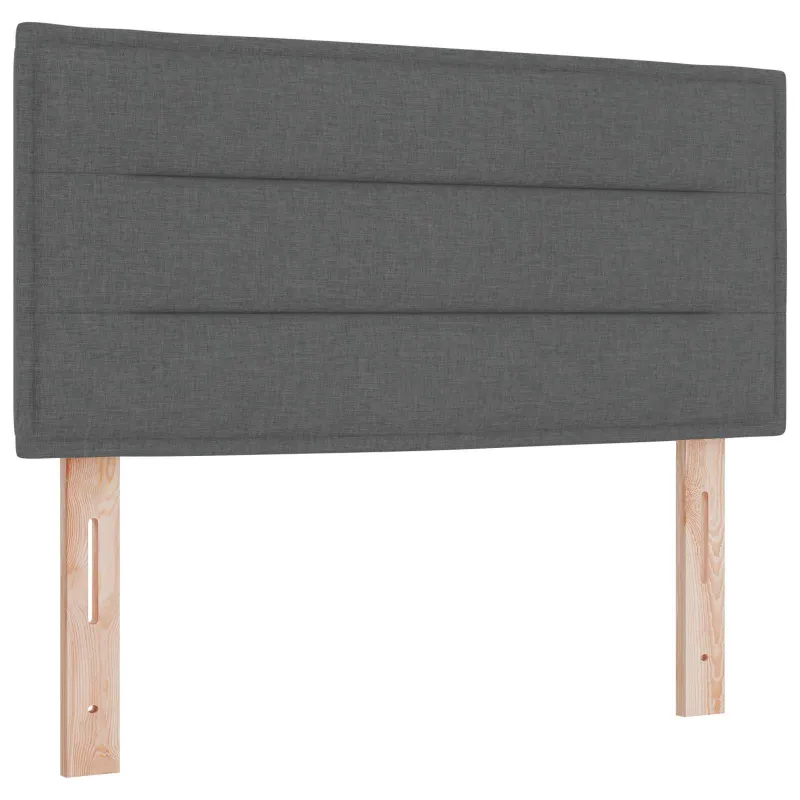 LED saugojimo lova su čiužiniu Tamsiai pilka 90 x 190 cm