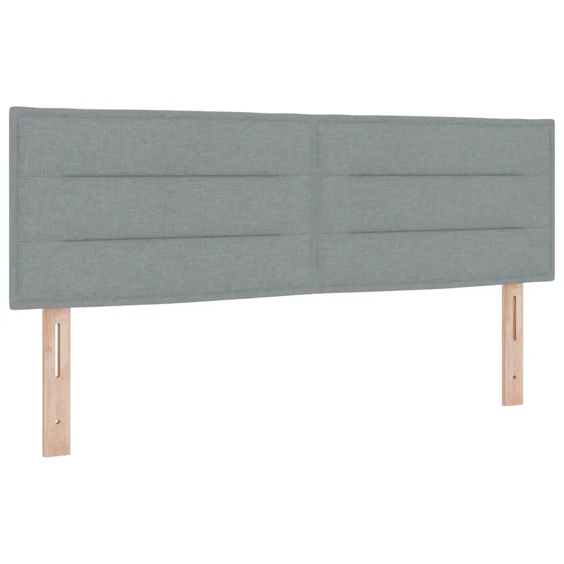 LED saugojimo lova su čiužiniu Šviesiai pilka 140 x 190 cm