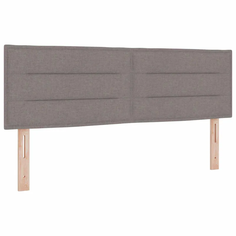 LED saugojimo lova su čiužiniu Taupe 140 x 200 cm Audinys