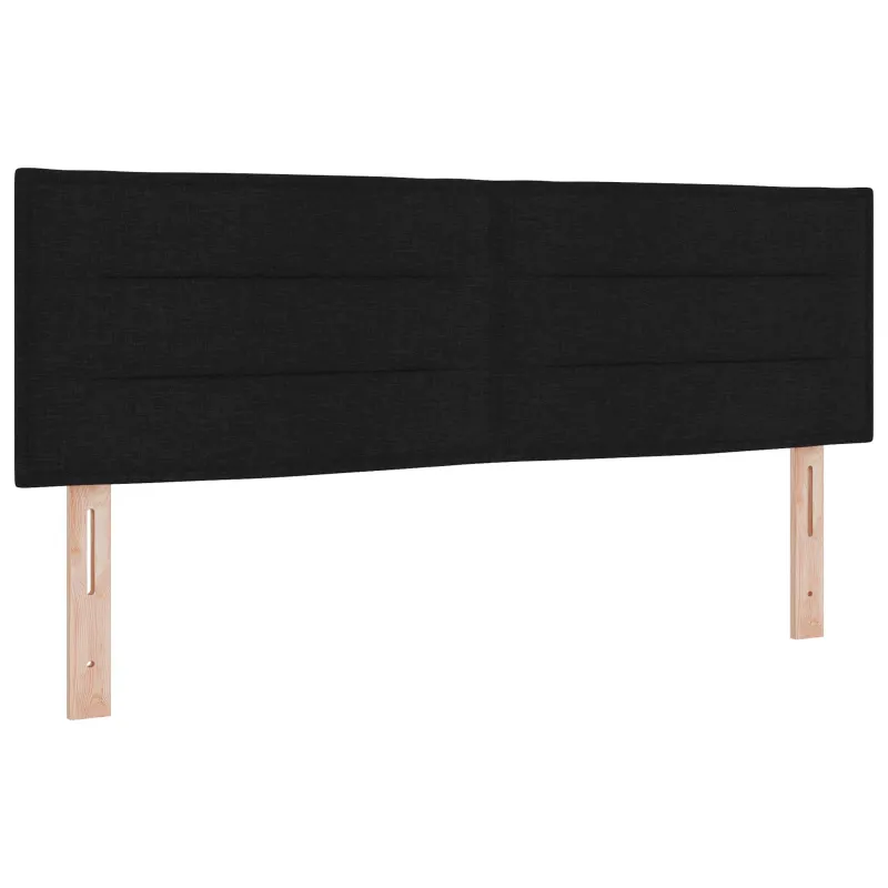 LED saugojimo lova su čiužiniu Juoda 160 x 200 cm Audinys