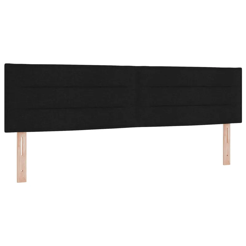 LED saugojimo lova su čiužiniu Juoda 180 x 200 cm Audinys