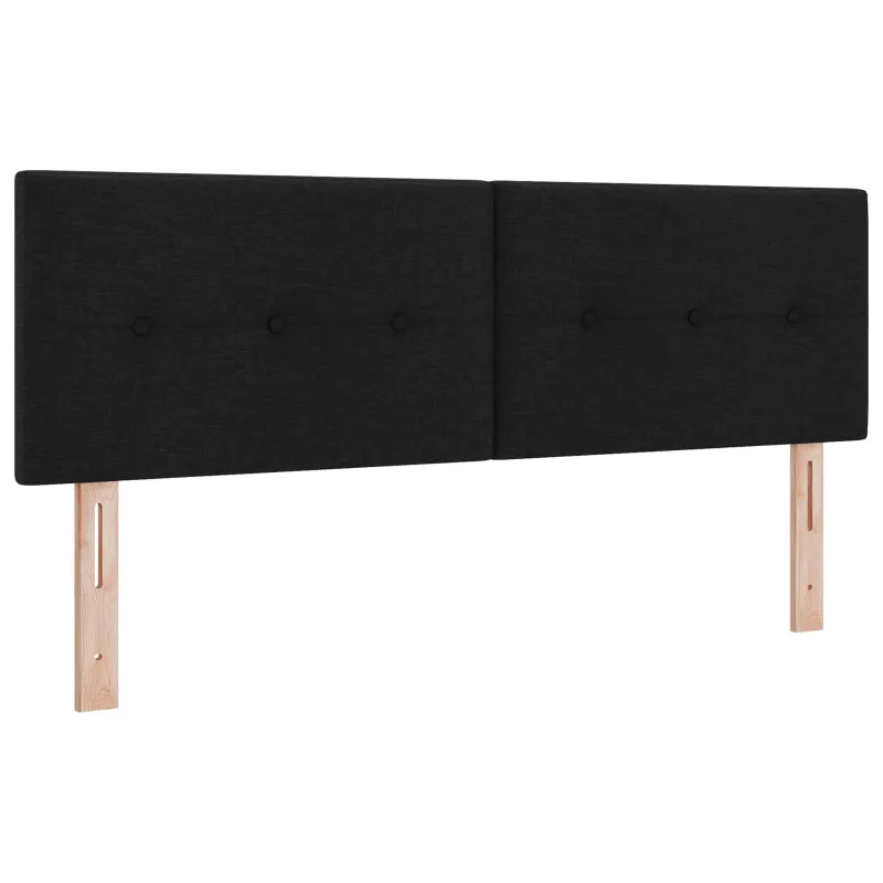 LED saugojimo lova su čiužiniu Juoda 160 x 200 cm Audinys