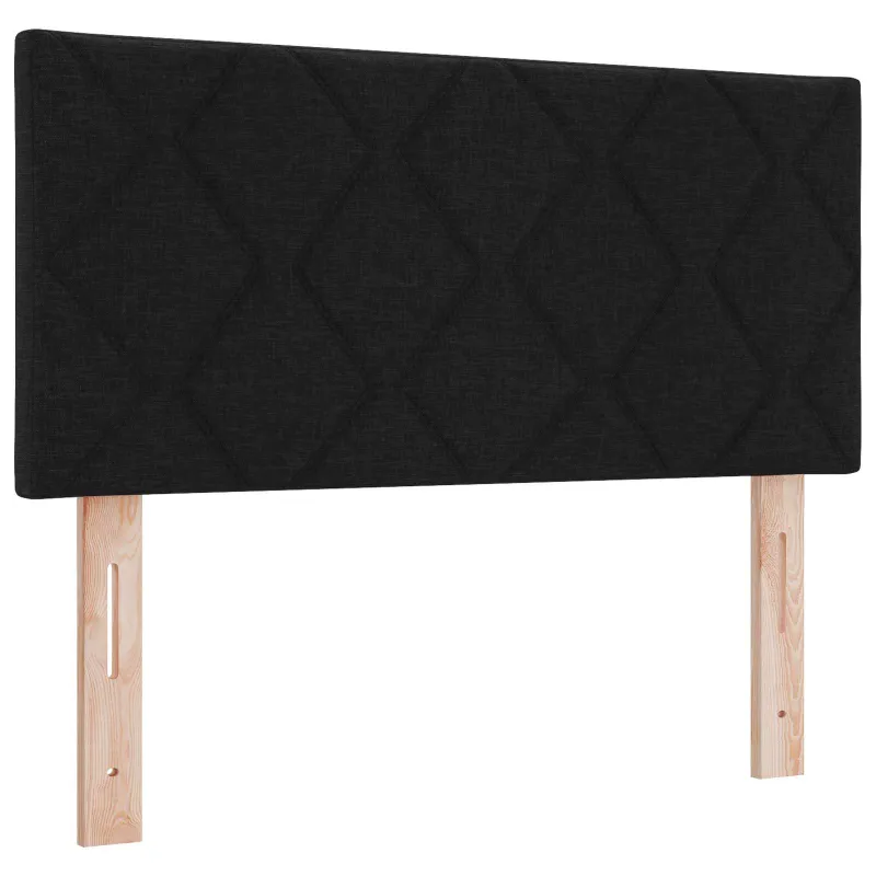 LED saugojimo lova su čiužiniu Juoda 90 x 200 cm Audinys