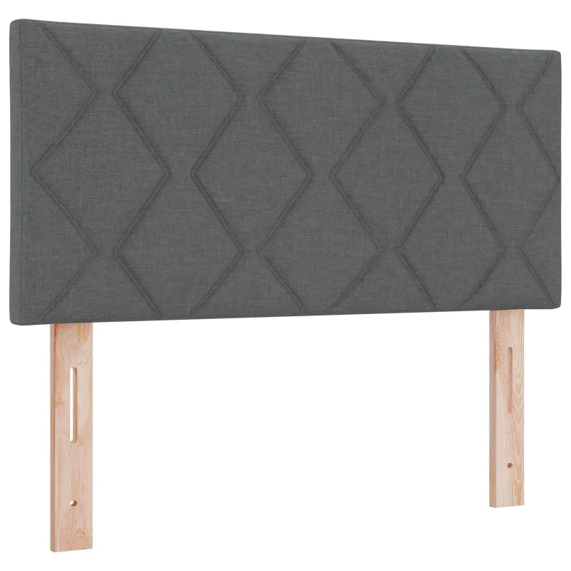 LED saugojimo lova su čiužiniu Tamsiai pilka 100 x 200 cm