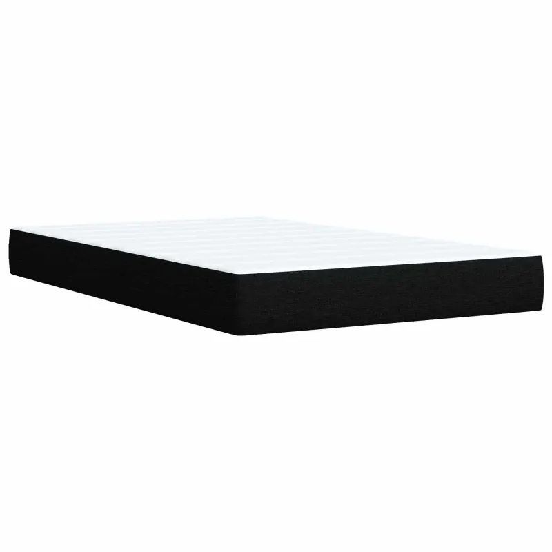 LED saugojimo lova su čiužiniu Juoda 120 x 200 cm Audinys