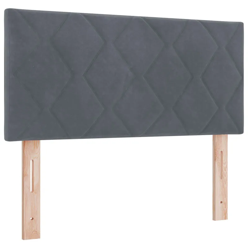 LED saugojimo lova su čiužiniu Tamsiai pilka 90 x 190 cm
