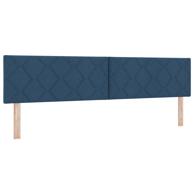LED saugojimo lova su čiužiniu Mėlyna 200 x 200 cm Audinys