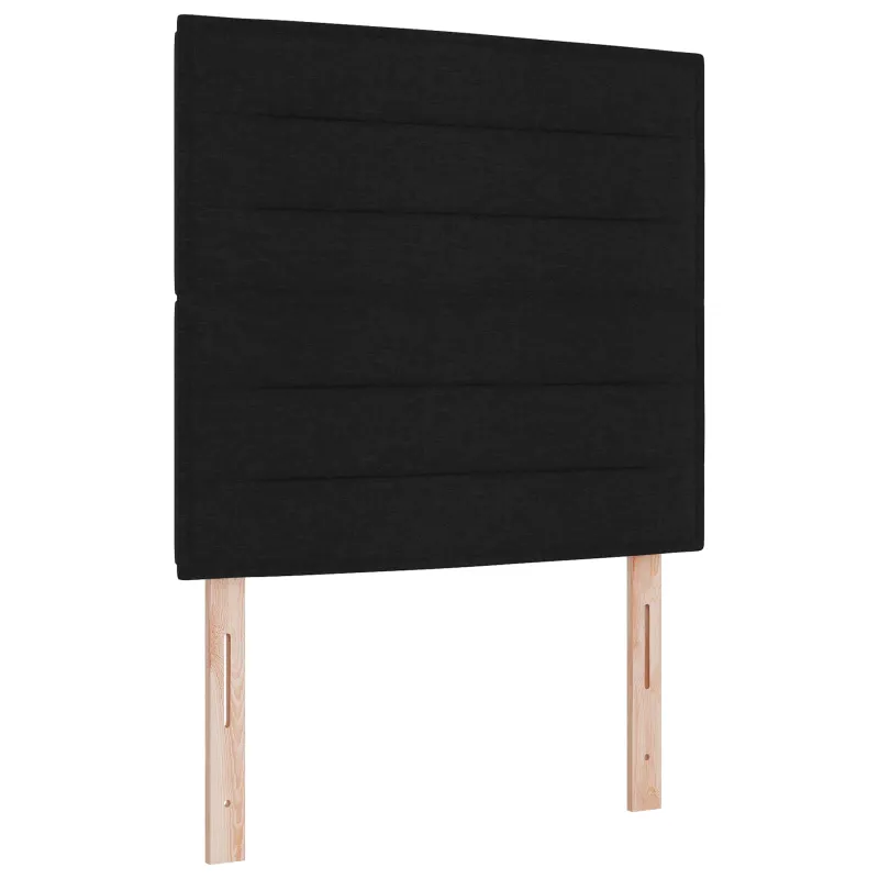 LED saugojimo lova su čiužiniu Juoda 90 x 200 cm Audinys