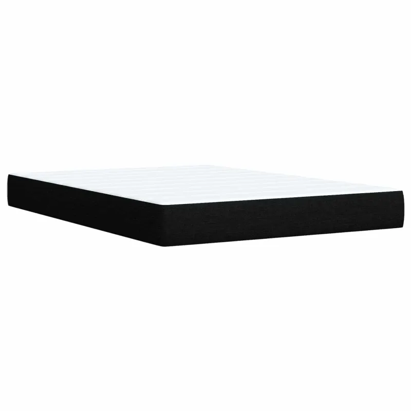 LED saugojimo lova su čiužiniu Juoda 140 x 190 cm Audinys