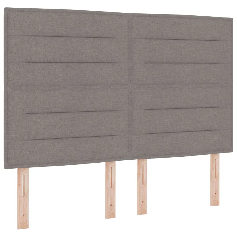LED saugojimo lova su čiužiniu Taupe 140 x 200 cm Audinys