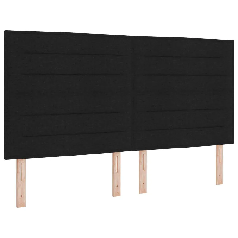 LED saugojimo lova su čiužiniu Juoda 180 x 200 cm Audinys