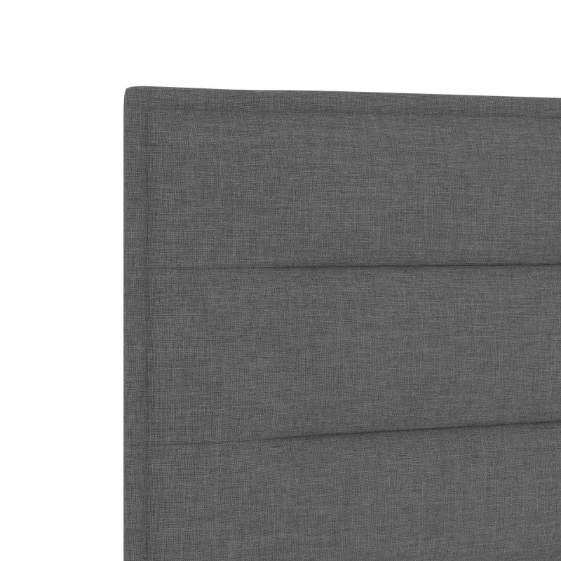 LED saugojimo lova su čiužiniu Tamsiai pilka 200 x 200 cm