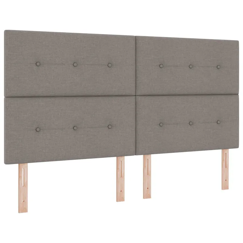 LED saugojimo lova su čiužiniu Taupe 180 x 200 cm Audinys