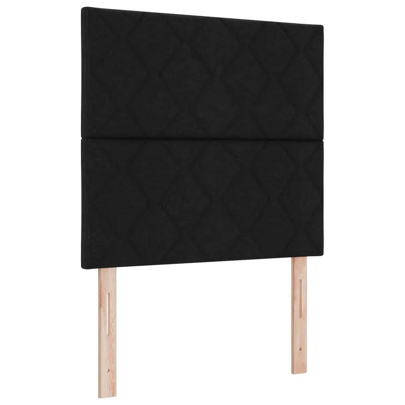 LED saugojimo lova su čiužiniu Juoda 100 x 200 cm Audinys