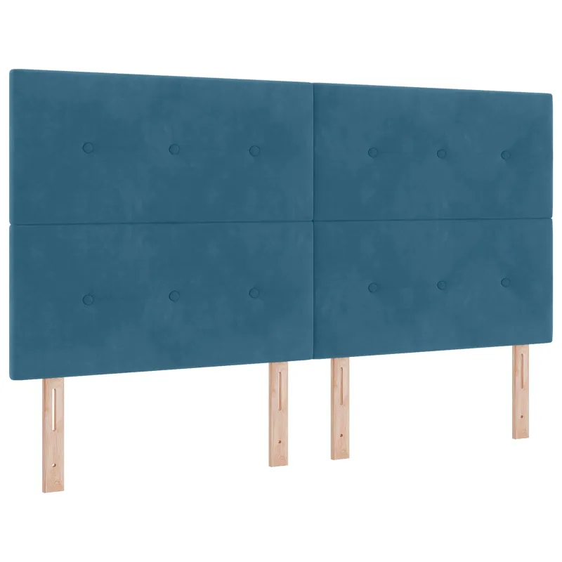 LED saugojimo lova su čiužiniu Tamsiai mėlyna 180 x 200 cm