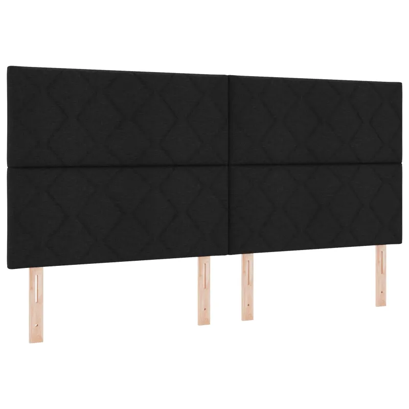 LED saugojimo lova su čiužiniu Juoda 200 x 200 cm Audinys