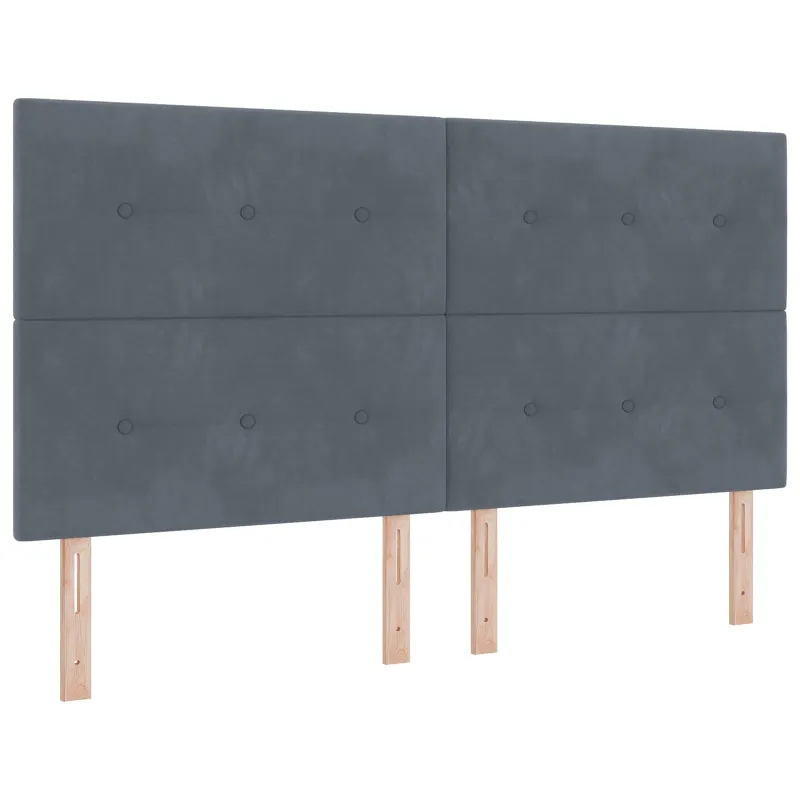 LED saugojimo lova su čiužiniu Tamsiai pilka 180 x 200 cm