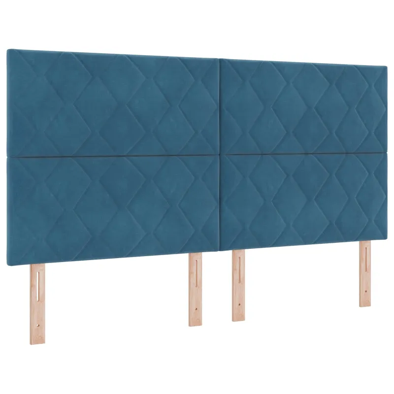 LED saugojimo lova su čiužiniu Tamsiai mėlyna 180 x 200 cm
