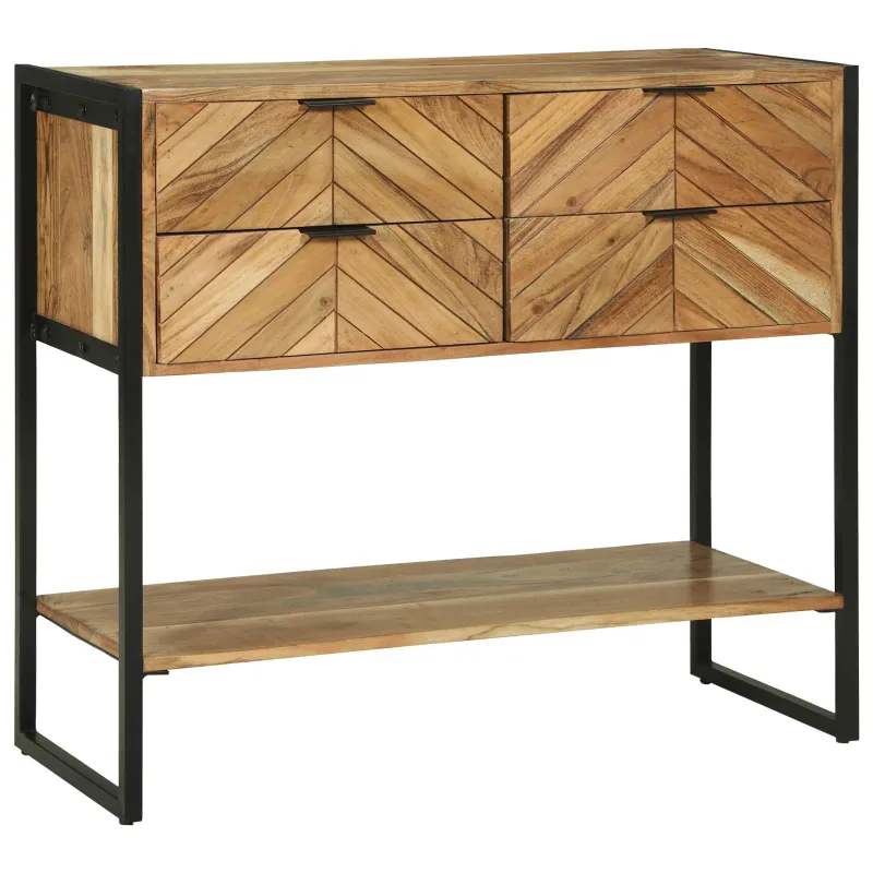 Konsolinis stalas Ruda 90 x 35 x 80 cm Kietos akacijos mediena