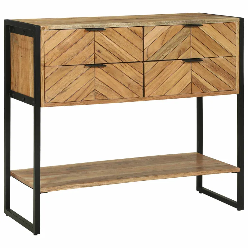 Konsolinis stalas Ruda 90 x 35 x 80 cm Kietos akacijos mediena