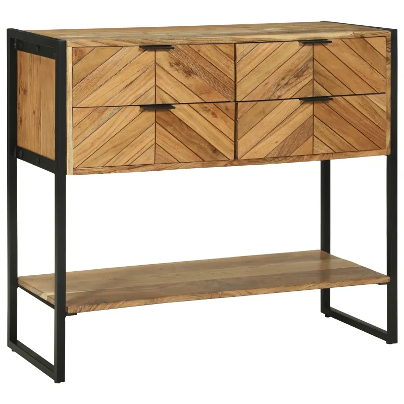 Konsolinis stalas Ruda 90 x 35 x 80 cm Kietos akacijos mediena