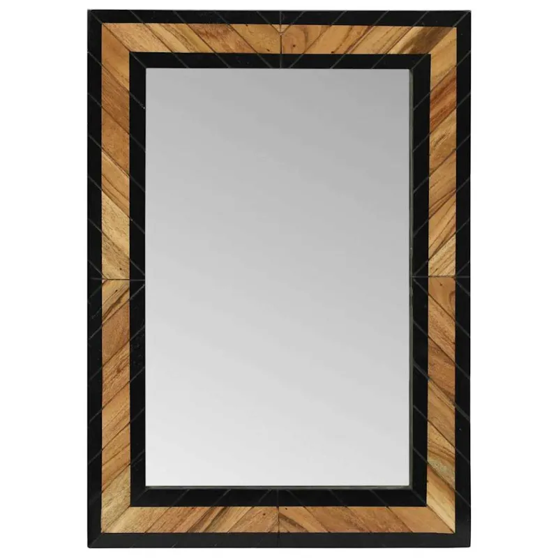 Sieninis veidrodis Stačiakampio Juoda ir Ruda 70 x 2 x 70 cm