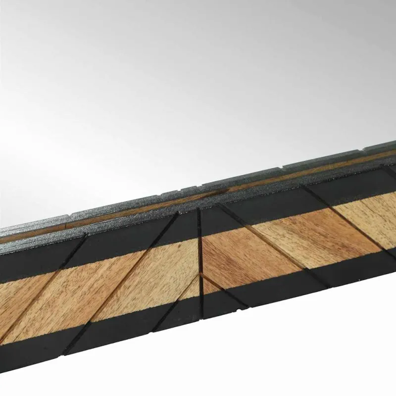 Sieninis veidrodis Stačiakampio Juoda ir Ruda 50 x 2 x 90 cm