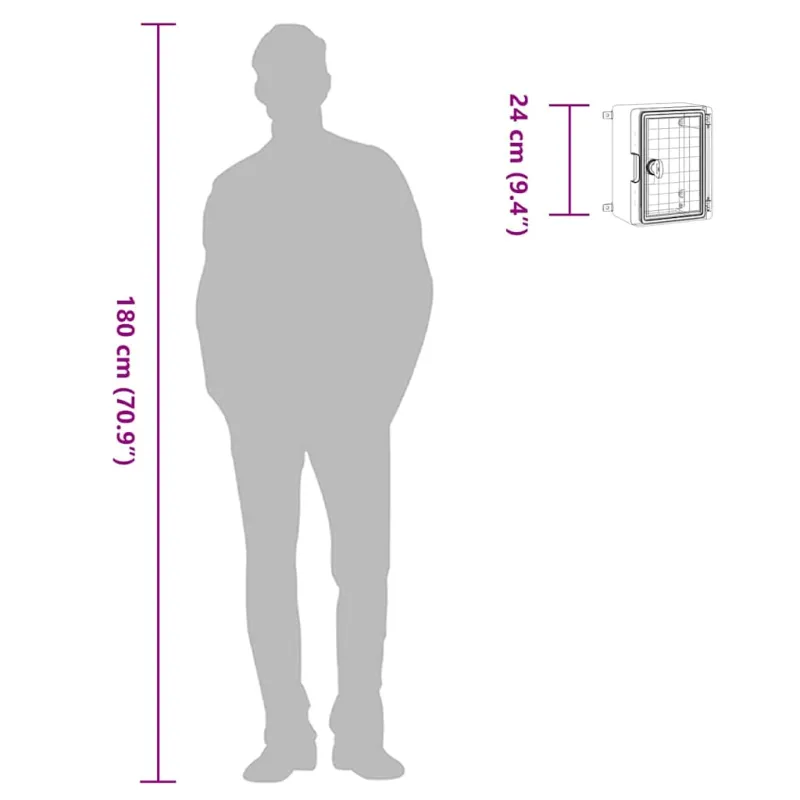 Control Cabinet Pilka 25 x 13 x 24 cm ABS plastikas