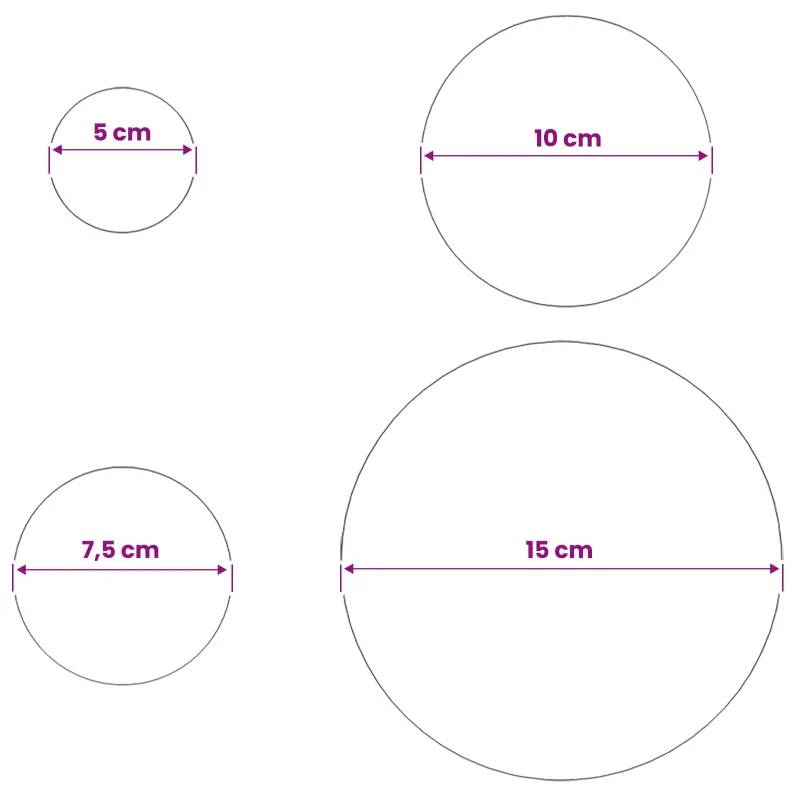 Šepečiu aptrauktas kamuolys 6 vnt. Ø 15 cm Sidabrinė