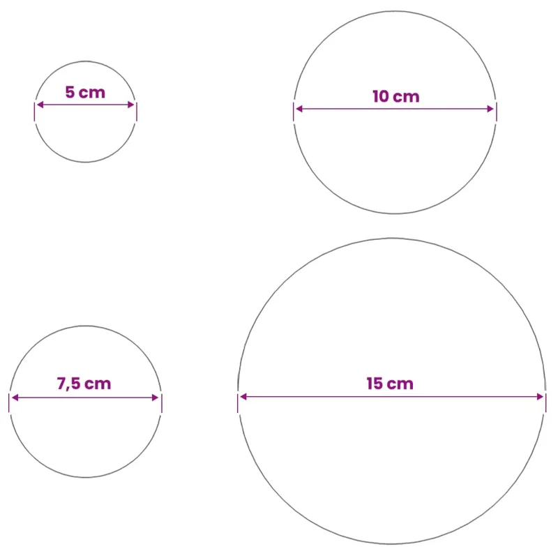 Veidrodinis kamuolys 6 vnt. Ø 15 cm Nerūdijantis plienas 201