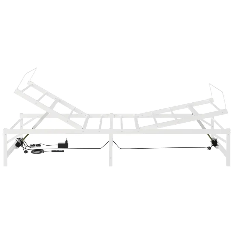 Elektrinis reguliuojamas lovos rėmas Balta 75 x 190 cm Plienas