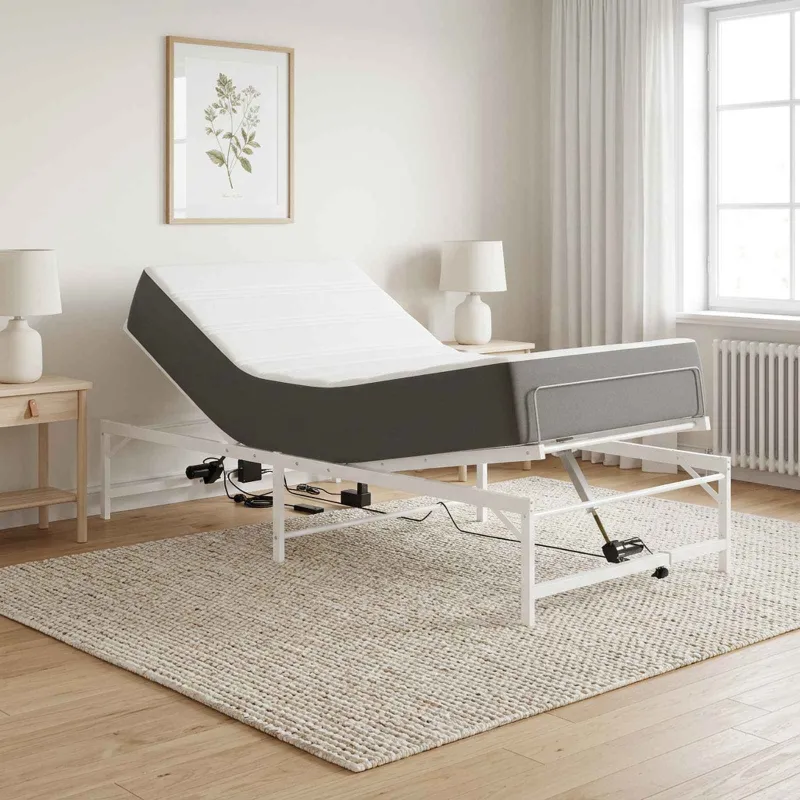 Elektrinis reguliuojamas lovos rėmas Balta 90 x 190 cm Plienas