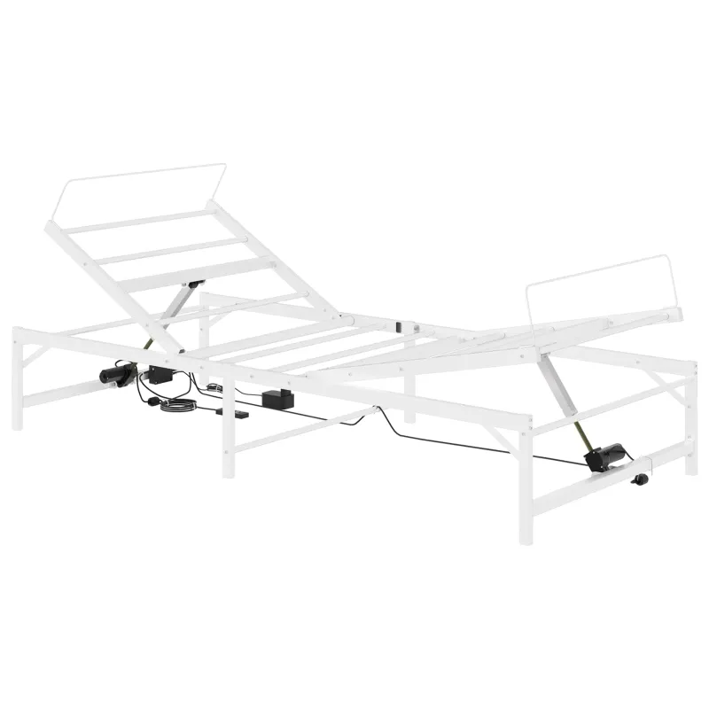 Elektrinis reguliuojamas lovos rėmas Balta 90 x 190 cm Plienas