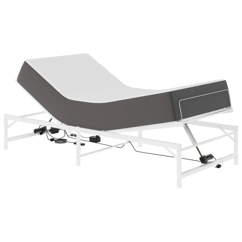 Elektrinis reguliuojamas lovos rėmas Balta 90 x 190 cm Plienas
