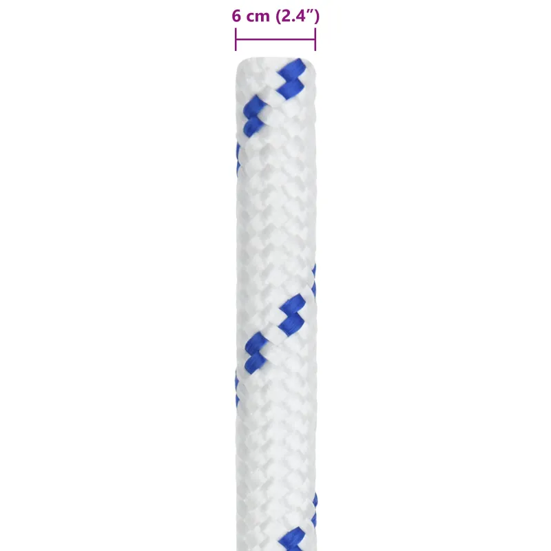 Laivo virvė 6 mm 5 m Balta ir mėlyna