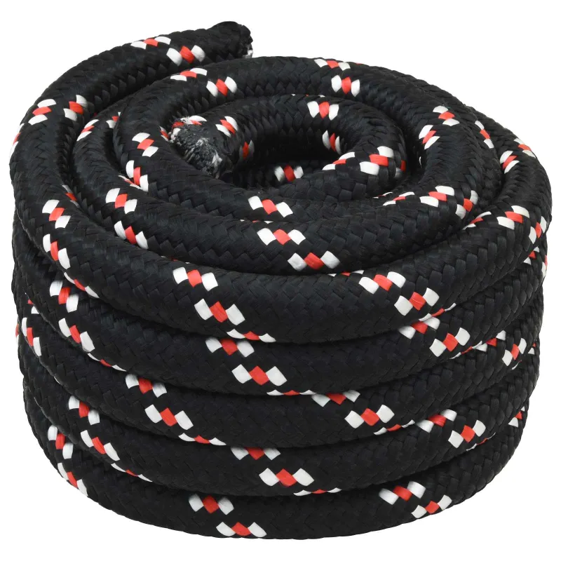 Laivo virvė 6 mm 5 m Juoda ir raudona