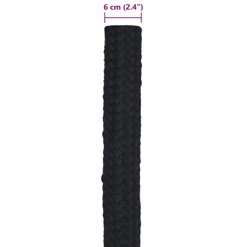 Laivo virvė 6 mm 5 m Juoda