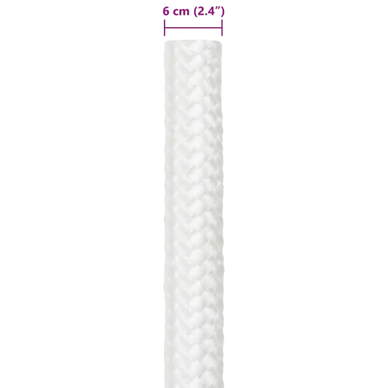 Laivo virvė 6 mm 5 m Balta