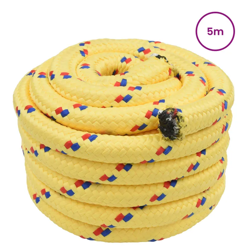 Laivo virvė 6 mm 5 m Geltona