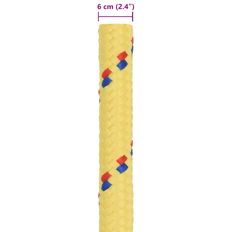 Laivo virvė 6 mm 5 m Geltona