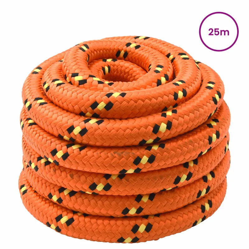 Laivo virvė 4 mm 25 m Oranžinė