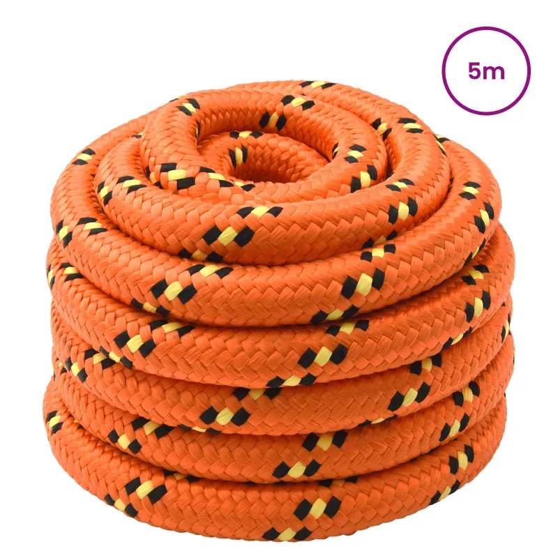 Laivo virvė 6 mm 5 m Oranžinė