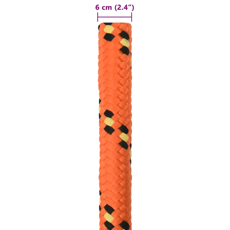 Laivo virvė 6 mm 5 m Oranžinė