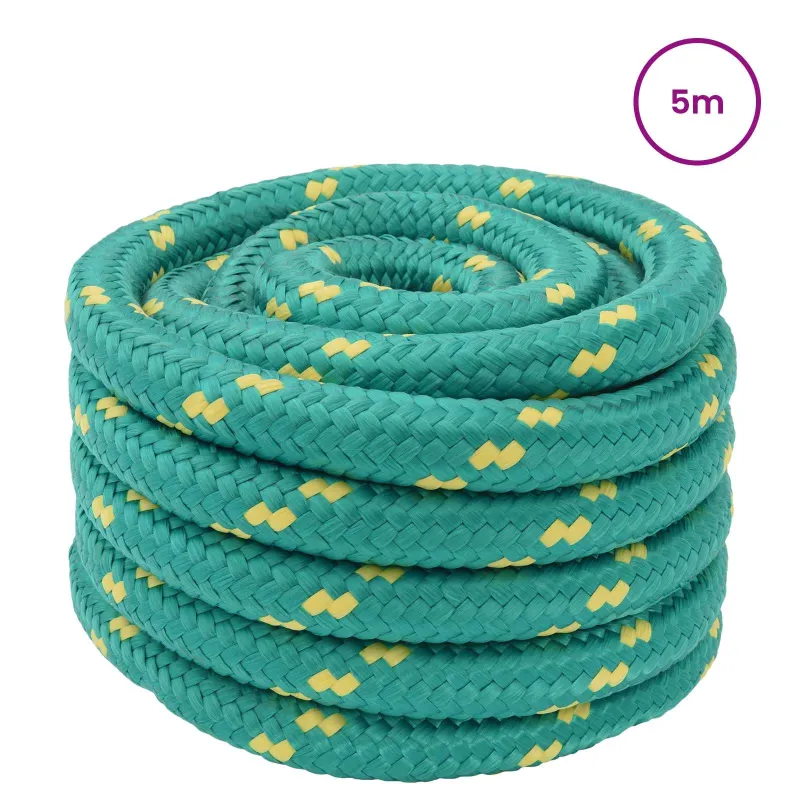 Laivo virvė 6 mm 5 m Žalia