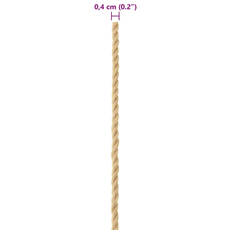 Laivo virvė 0.4 mm 100 m Natūrali
