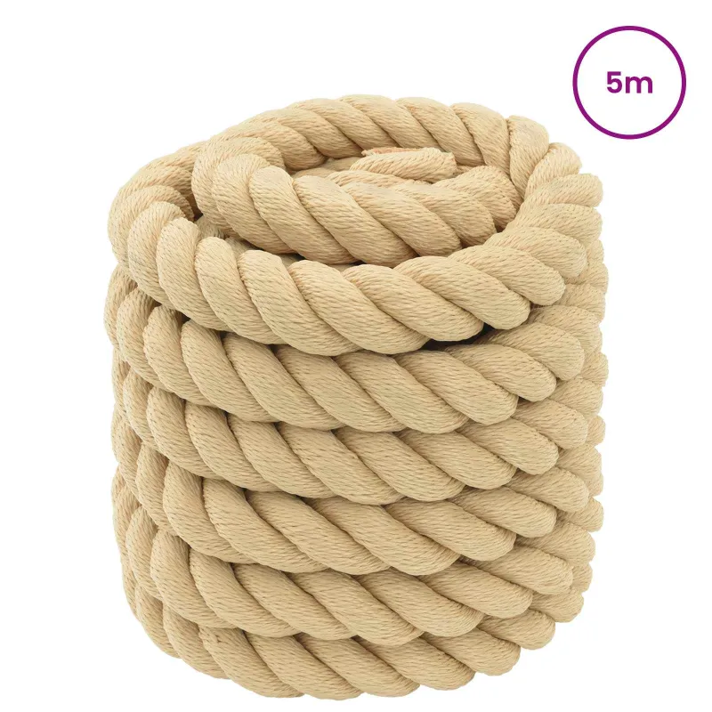 Laivo virvė 5 mm 5 m Natūrali