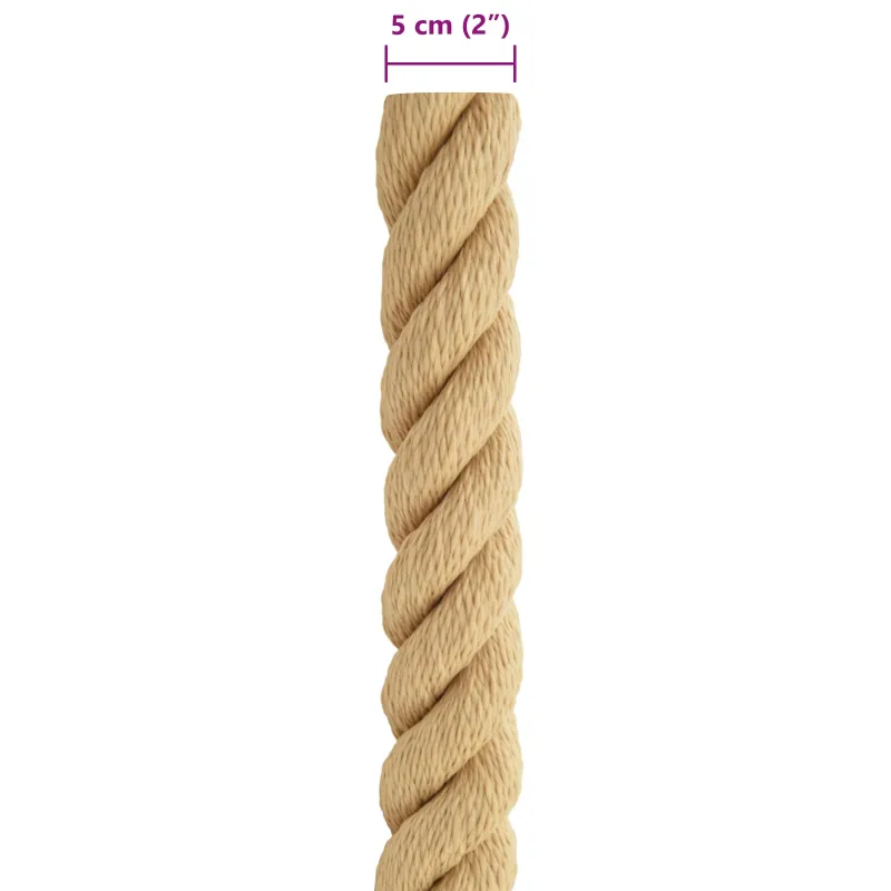 Laivo virvė 5 mm 5 m Natūrali