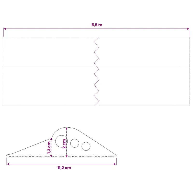 Garažo Grindų Sandariklis Juoda 112 x 20 mm 5,5 m EPDM guma