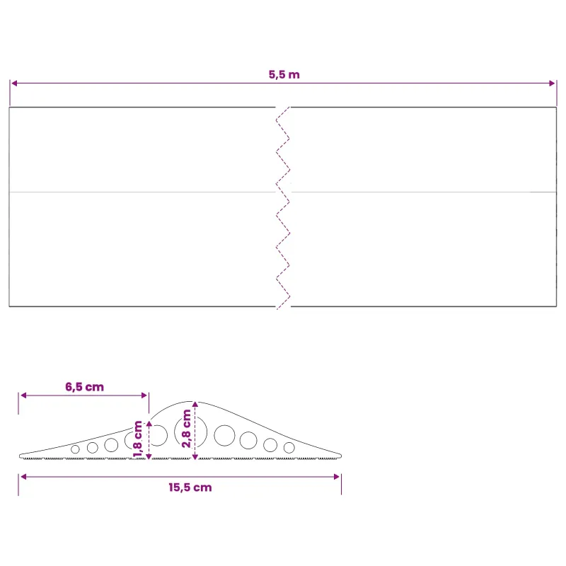 Garažo Grindų Sandariklis Juoda 155 x 28 mm 5,5 m EPDM guma
